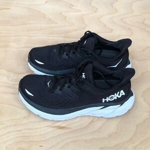 Hoka One One Clifton 8 Black Sneakers Athlesure Unisex Women's Sz 6.5